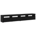 Cabinete TV 2 buc cu lumini LED din stejar negru și lemn ingineresc - WALTI WALTI