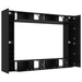 Set TV de 12 piese pe perete din lemn prelucrat de stejar negru - WALTI WALTI