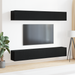 Set dulap TV, 4 piese, de perete, stejar negru, lemn prelucrat - WALTI WALTI