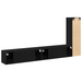 Set dulap TV, 3 piese, de perete, stejar negru, lemn prelucrat - WALTI WALTI