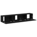Set de dulap TV 2 piese vidaXL Negru din lemn laminat - WALTI WALTI