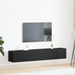 Set de dulap TV 2 piese vidaXL Negru din lemn laminat - WALTI WALTI