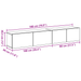 Set de dulap TV 2 piese vidaXL Negru din lemn laminat - WALTI WALTI