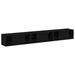 Set de cabinet TV 3 piese vidaXL negru din lemn ingineresc - WALTI WALTI
