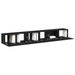 Set de cabinet TV 3 piese vidaXL negru din lemn ingineresc - WALTI WALTI