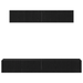 Set dulap TV, 4 piese, negru, lemn prelucrat - WALTI WALTI