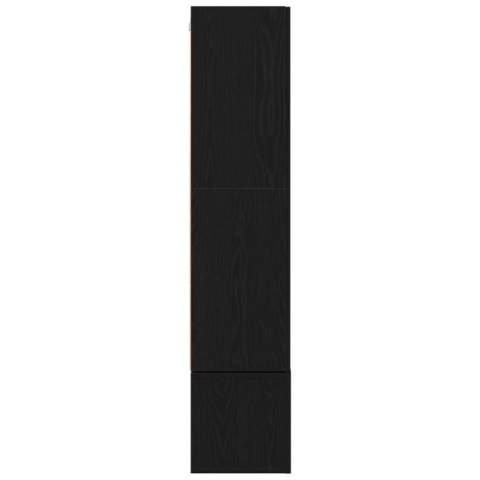 Set de dulap TV 4 piese montat pe perete lemn negru - WALTI WALTI