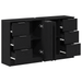 Mese laterale 2 buc Negru Stejar 60x30x70 cm Lemn prelucrat - WALTI WALTI