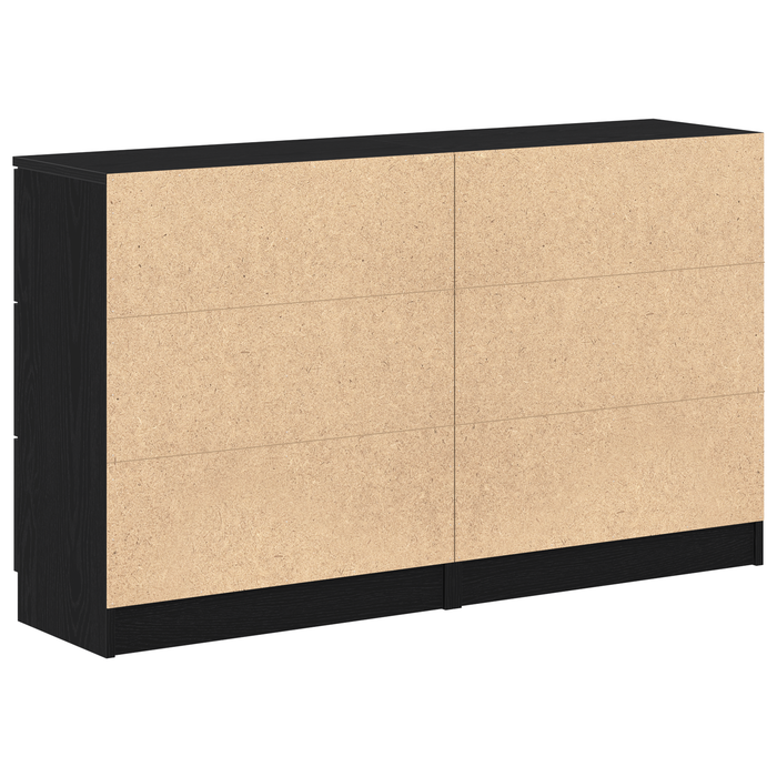 Mese laterale 2 buc Negru Stejar 60x30x70 cm Lemn prelucrat - WALTI WALTI