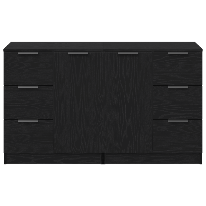 Mese laterale 2 buc Negru Stejar 60x30x70 cm Lemn prelucrat - WALTI WALTI