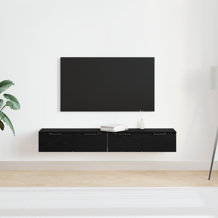 Cabițe 2 piese Stejar negru 68x30x20 cm Lemn prelucrat - WALTI WALTI