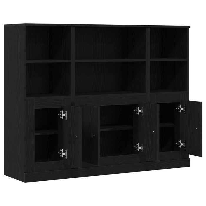Highboard Negru Stejar 132x35,5x103,5 cm Lemn prelucrat - WALTI WALTI