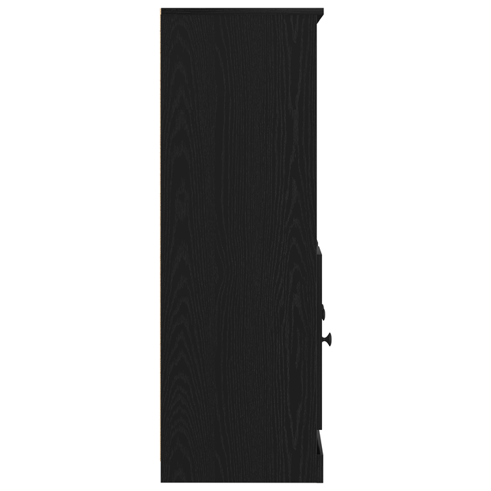 Highboard Negru Stejar 132x35,5x103,5 cm Lemn prelucrat - WALTI WALTI