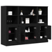 Highboard Negru Stejar 132x35,5x103,5 cm Lemn prelucrat - WALTI WALTI
