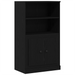Highboard Negru Stejar 132x35,5x103,5 cm Lemn Prelucrat - WALTI WALTI
