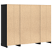Highboard Negru Stejar 132x35,5x103,5 cm Lemn Prelucrat - WALTI WALTI