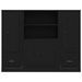 Highboard Negru Stejar 132x35,5x103,5 cm Lemn Prelucrat - WALTI WALTI