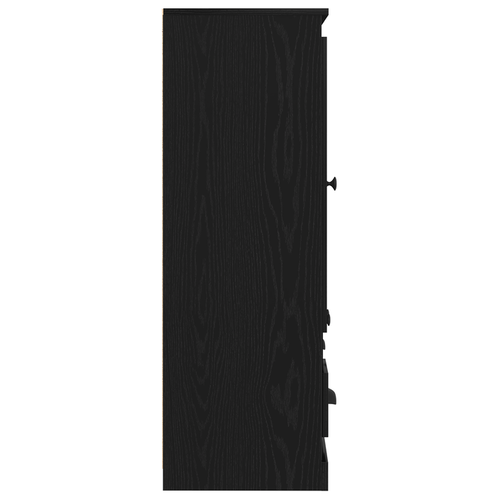 Highboard Negru Stejar 132x35,5x103,5 cm Lemn Prelucrat - WALTI WALTI