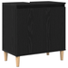 Set de Mobilier pentru Baie din 3 Piese Stejar Negru Lemn Prelucrat - WALTI WALTI