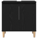 Set de Mobilier pentru Baie din 3 Piese Stejar Negru Lemn Prelucrat - WALTI WALTI