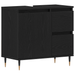Set de Mobilier pentru Baie de 3 Piese Negru Stejar Lemn Stratificat - WALTI WALTI