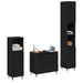 Set de Mobilier pentru Baie de 3 Piese Negru Stejar Lemn Stratificat - WALTI WALTI