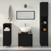 Set de mobilier baie 3 piese Stejar Negru Lemn Prelucrat - WALTI WALTI