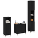 Set de mobilier baie 3 piese Stejar Negru Lemn Prelucrat - WALTI WALTI