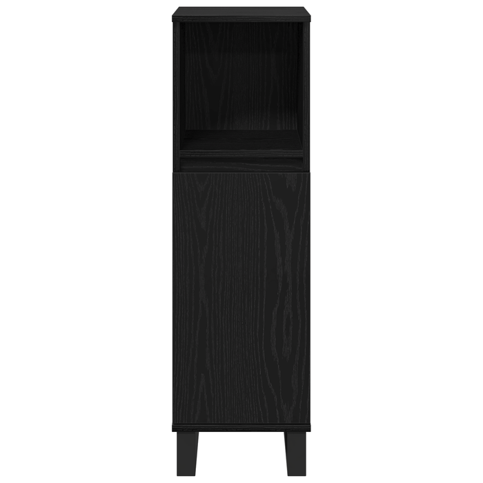 Set de Mobilier pentru Baie 3 Piese Stejar Negru din Lemn Ingineresc - WALTI WALTI