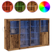 bufet vidaXL cu lumini LED lemn vechi 163x37x100 cm lemn folosit - WALTI WALTI