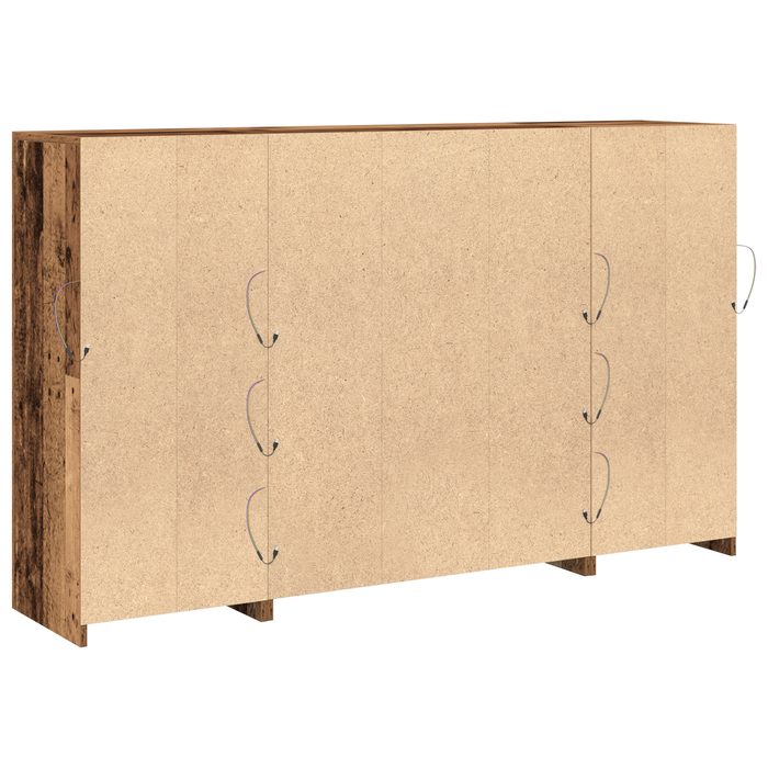 bufet vidaXL cu lumini LED lemn vechi 163x37x100 cm lemn folosit - WALTI WALTI