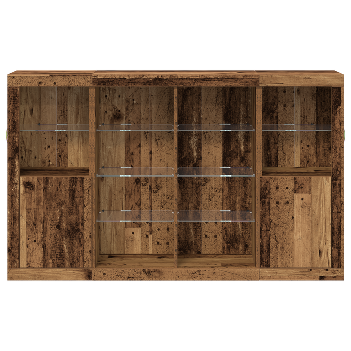 bufet vidaXL cu lumini LED lemn vechi 163x37x100 cm lemn folosit - WALTI WALTI