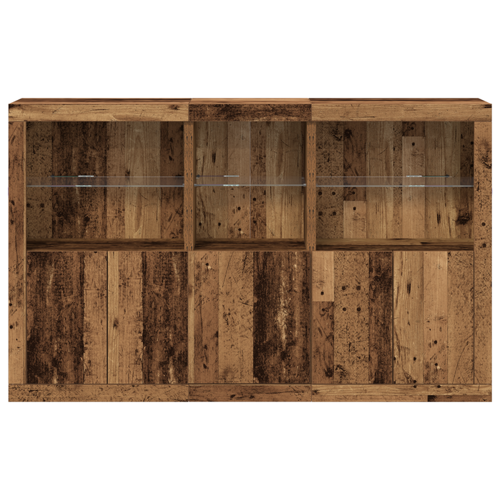 Sideboard cu LED-uri Lemn vechi 162x37x100 cm Lemn prelucrat - WALTI WALTI
