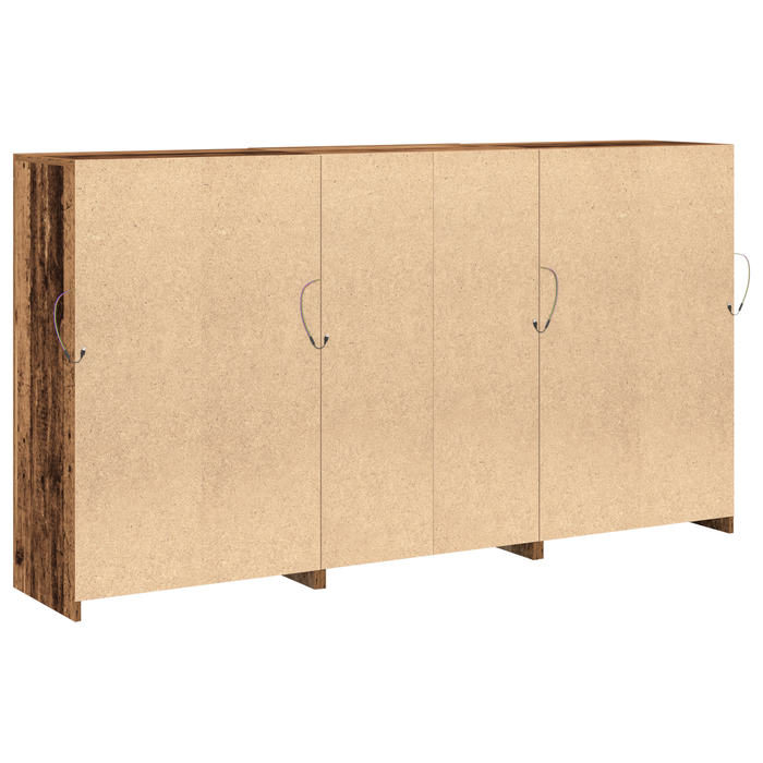 Sideboard cu lumini LED Lemn vechi 181.5x37x100 cm Lemn prelucrat - WALTI WALTI