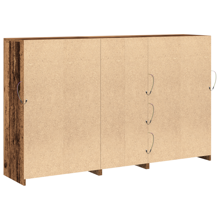 Bufet vidaXL cu Lămpi LED Lemn vechi 162x37x100 cm Lemn prelucrat - WALTI WALTI