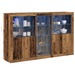 Bufet vidaXL cu Lămpi LED Lemn vechi 162x37x100 cm Lemn prelucrat - WALTI WALTI
