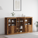 Mobilier cu Lumini LED Lemn Vechi 181.5x37x100 cm Lemn Prelucrat - WALTI WALTI