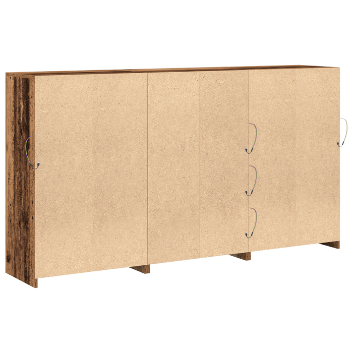 Pardoseală vidaXL cu LED-uri Lemn vechi 202x37x100 cm Lemn prelucrat - WALTI WALTI