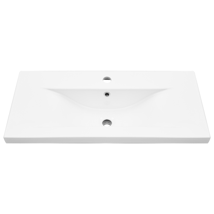 Cabinet de baie cu chiuvetă integrată, lemn rustic din material procesat. - WALTI WALTI