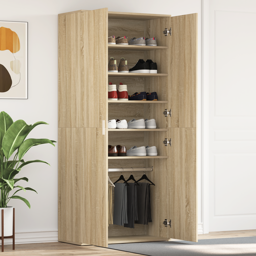 Cabinet pentru Pantofi Sonoma Oak 80x39x180 cm Lemn prelucrat - WALTI WALTI