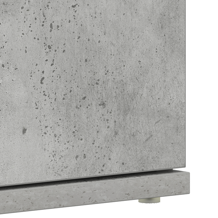 Dulap pentru încălțăminte Gri de beton 80x39x180 cm Lemn compus - WALTI WALTI
