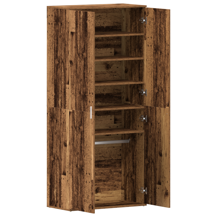 Cabinet pentru pantofi Lemn vechi 80x39x180 cm Lemn prelucrat - WALTI WALTI