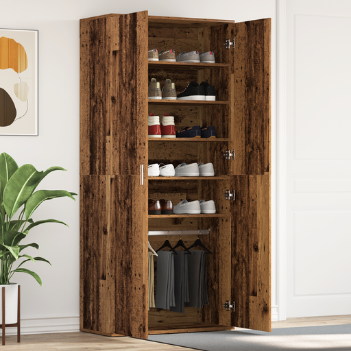 Cabinet pentru pantofi Lemn vechi 80x39x180 cm Lemn prelucrat - WALTI WALTI