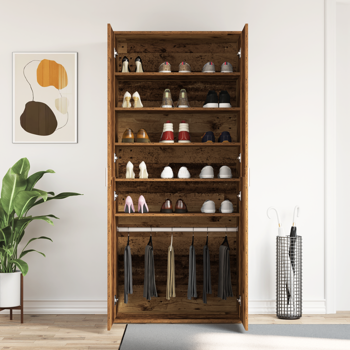 Cabinet pentru pantofi Lemn vechi 80x39x180 cm Lemn prelucrat - WALTI WALTI