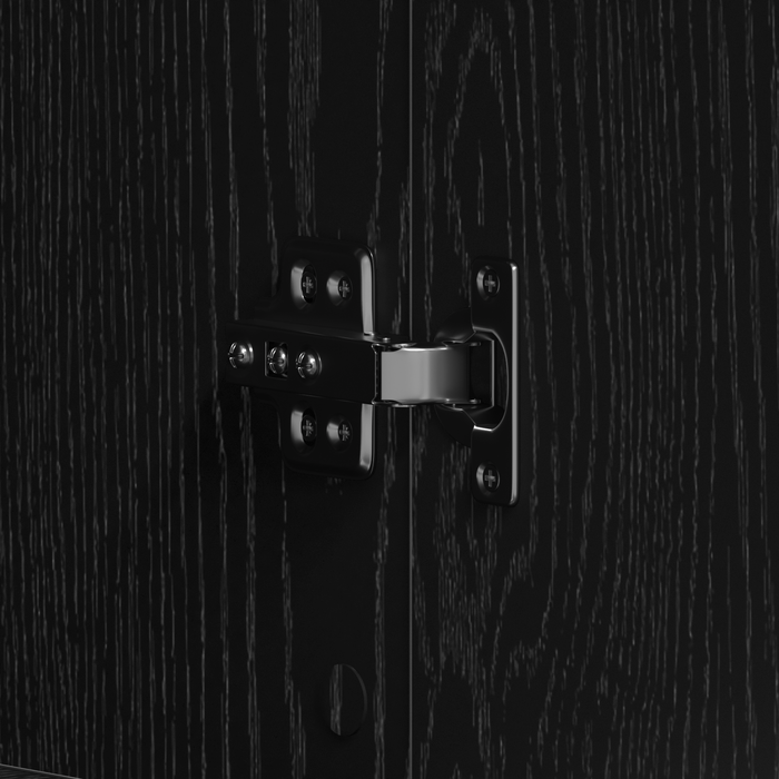 Cabinet Pantofi Stejar Negru 80x39x180 cm Lemn Ingineresc - WALTI WALTI