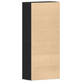 Cabinet Pantofi Stejar Negru 80x39x180 cm Lemn Ingineresc - WALTI WALTI