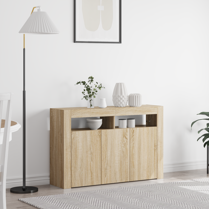 Masă laterală Stejar Sonoma Lemn ingineresc 116 x 30 x 75 cm - WALTI WALTI