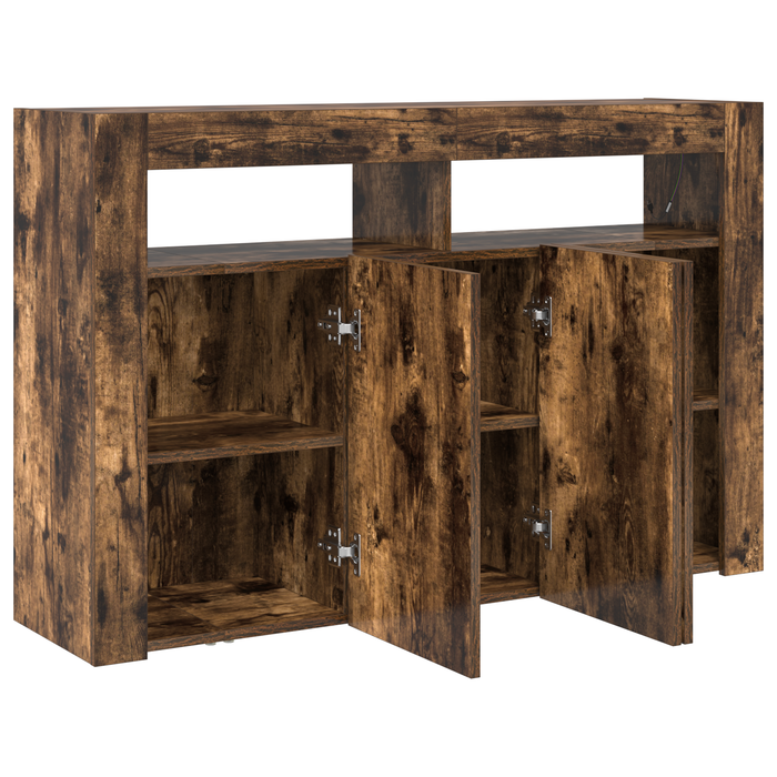 Dulap Stejar Afumat Lemn Ingineresc 116 x 30 x 75 cm - WALTI WALTI