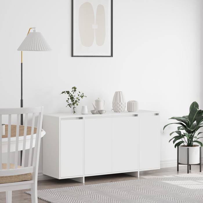 Bufet Alb Alb Lemn 135 x 41 x 75 cm Bufet Alb Dreptunghiular - WALTI WALTI
