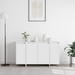 Bufet Alb Alb Lemn 135 x 41 x 75 cm Bufet Alb Dreptunghiular - WALTI WALTI